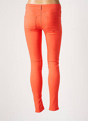Pantalon slim broderie rivets taille normale orange VERO MODA femme