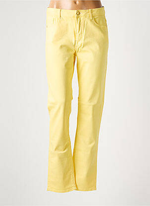 Pantalon slim poches jaune NEW MAN femme