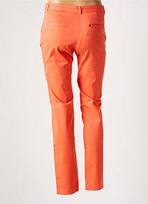 Pantalon slim tissage popeline orange NEW MAN femme