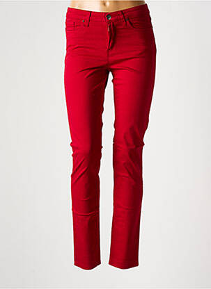 Pantalon slim rouge LCDN pour femme