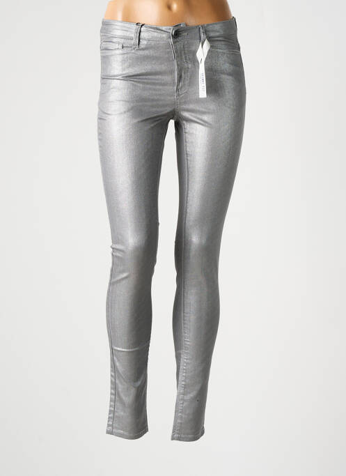 Pantalon 7/8 stretch taille normale argent VERO MODA femme
