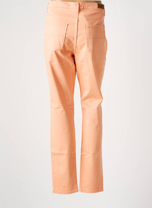 Pantalon slim tissage popeline taille normale orange LCDN femme