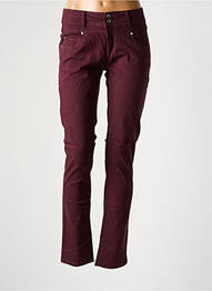 Pantalon slim tissage popeline violet JENSEN femme