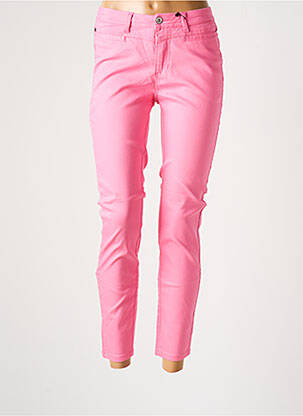 Pantalon 7/8 stretch taille basse rose JENSEN femme