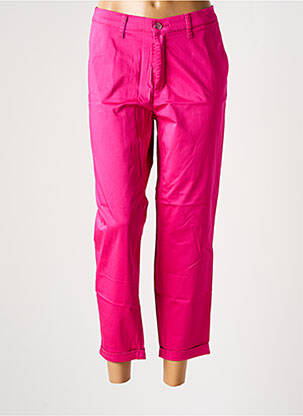 Pantalon 7/8 stretch taille normale rose LCDN femme