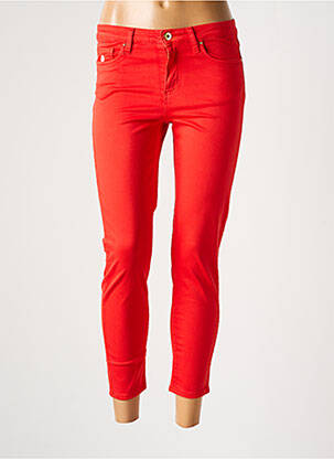 Pantalon 7/8 stretch taille normale orange LCDN femme