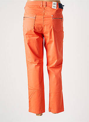 Pantalon slim tissage popeline orange NEW MAN femme