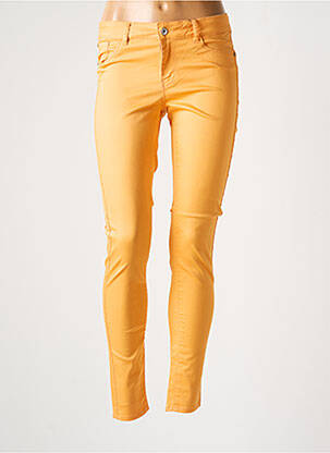 Pantalon droit taille élastique orange VERO MODA femme