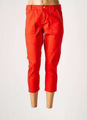 Pantalon 7/8 stretch taille normale orange VERO MODA femme