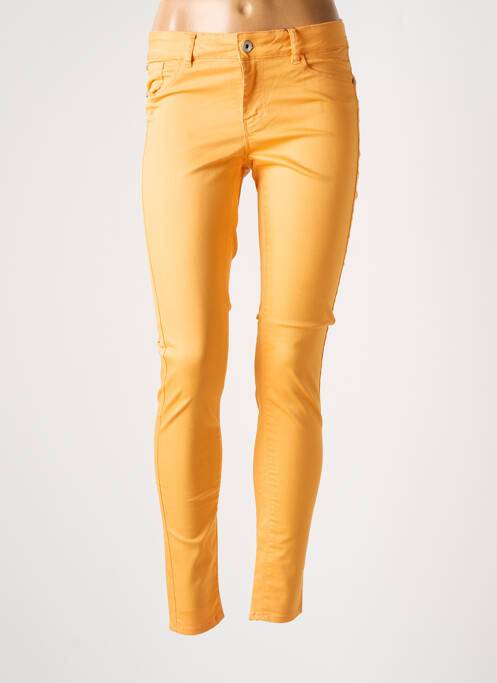 Pantalon droit taille élastique orange VERO MODA femme