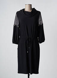 Robe mi-longue manches 3/4 manches 3/4 noir JOSEPH RIBKOFF femme