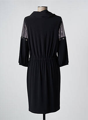 Robe mi-longue manches 3/4 manches 3/4 noir JOSEPH RIBKOFF femme