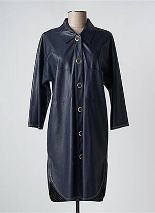 Manteau long coupe cintrée sans capuche bleu SPORTALM femme