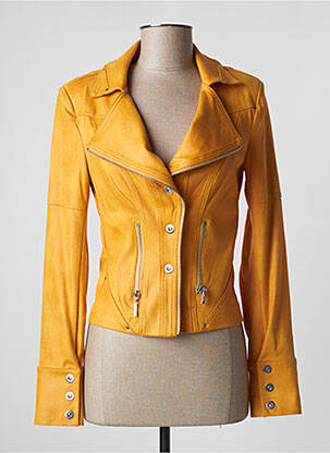 Veste casual epaulette jaune JOSEPH RIBKOFF femme