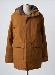 Parka poignets pressionnés a capuche marron JACK & JONES homme