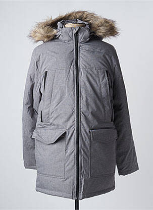 Parka manches longues a capuche gris JACK & JONES homme