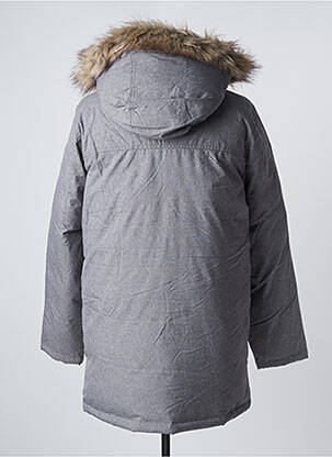 Parka manches longues a capuche gris JACK & JONES homme