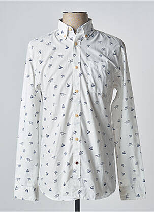 Chemise manches longues blanc JACK & JONES homme