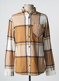 Chemise manches longues beige JACK & JONES homme