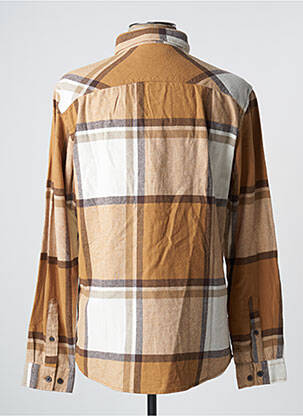 Chemise manches longues beige JACK & JONES homme