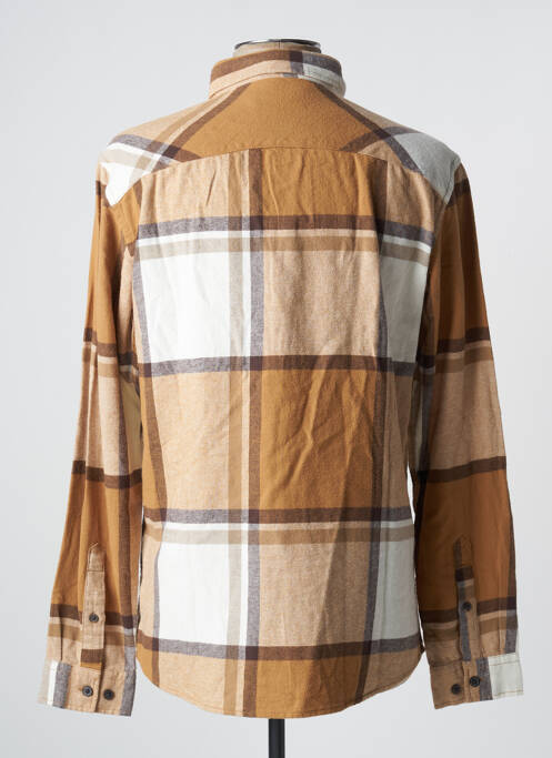 Chemise manches longues beige JACK & JONES homme