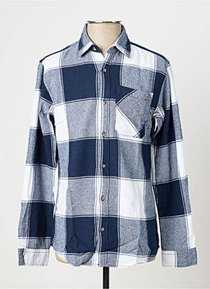 Chemise manches longues poches bleu JACK & JONES homme