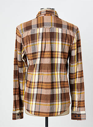 Chemise manches longues poches marron JACK & JONES homme