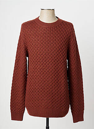 Pull stretch manches longues marron JACK & JONES homme