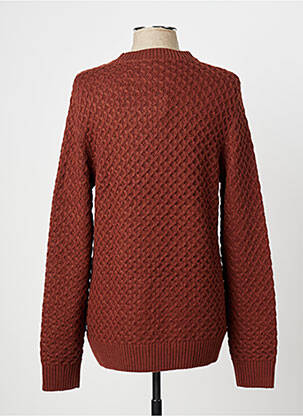 Pull stretch manches longues marron JACK & JONES homme