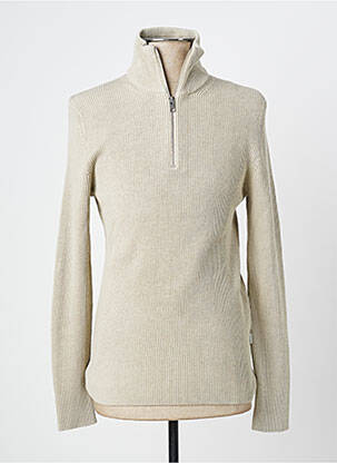 Pull stretch manches longues gris JACK & JONES homme