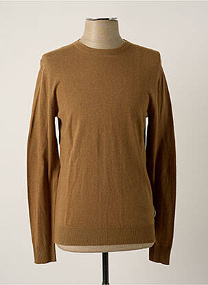 Pull stretch manches longues beige JACK & JONES homme