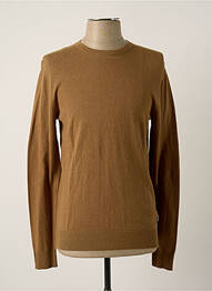 Pull stretch manches longues beige JACK & JONES homme