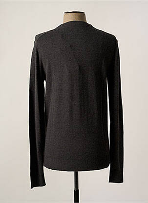 Pull col v manches longues gris JACK & JONES homme