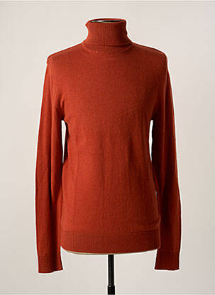 Pull col roulé stretch manches longues orange JACK & JONES homme