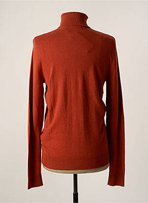 Pull col roulé stretch manches longues orange JACK & JONES homme