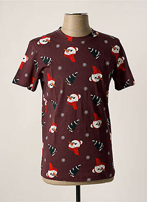 T-shirt stretch manches courtes violet JACK & JONES homme
