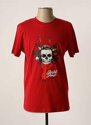 T-shirt rouge JACK & JONES pour homme