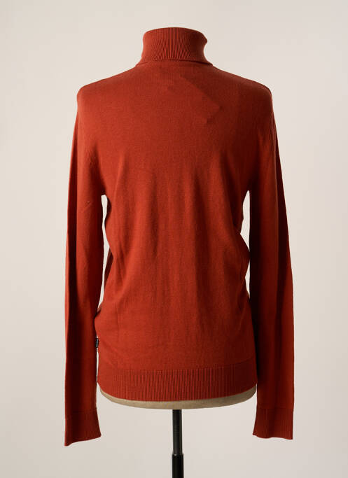 Pull col roulé stretch manches longues orange JACK & JONES homme