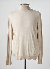 Pull col roulé beige JACK & JONES pour homme seconde vue