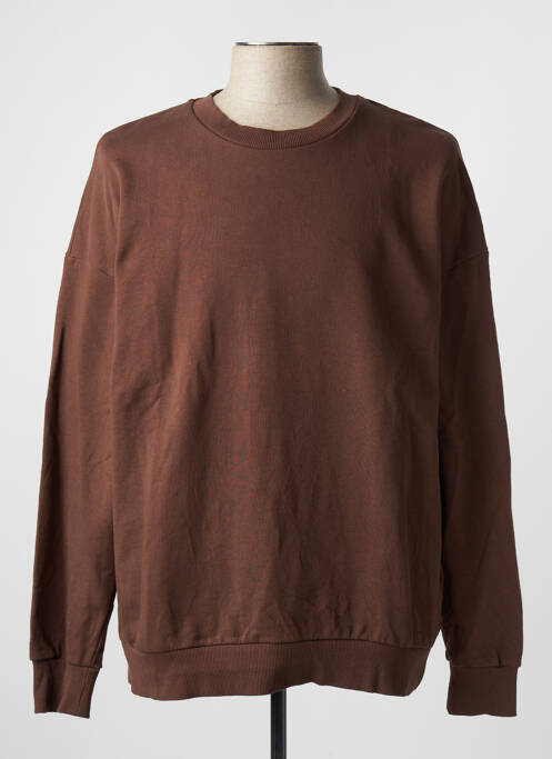 Sweat-shirt marron JACK & JONES pour homme