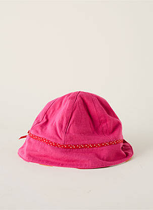 Chapeau tissage popeline rose ELLE EST OU LA MER fille