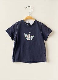 T-shirt coupe droite manches courtes bleu COUDEMAIL garcon
