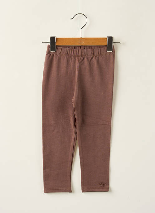 Legging marron COUDEMAIL pour fille