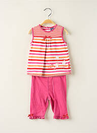 Ensemble pantalon coupe droite rose ELLE EST OU LA MER fille