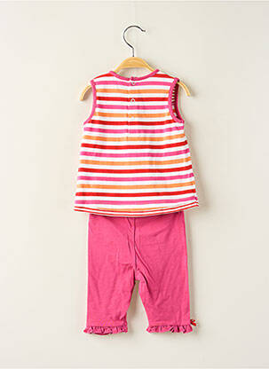 Ensemble pantalon coupe droite rose ELLE EST OU LA MER fille