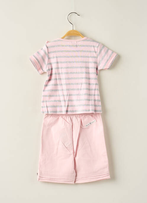 Ensemble pantalon coupe droite rose ELLE EST OU LA MER fille