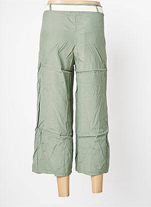Pantacourt taille élastique taille normale vert BENOA femme
