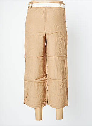 Pantacourt taille élastique taille normale marron BENOA femme