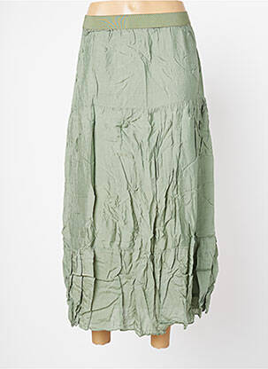 Jupe longue coupe fluide vert BENOA femme