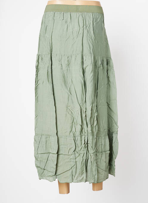 Jupe longue coupe fluide vert BENOA femme